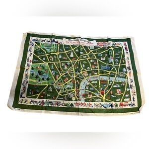 Map of London Linen tea towel